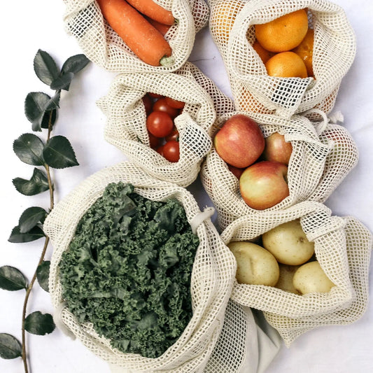 Reusable Cotton Mesh Bags Set of 3 Victoria Spices