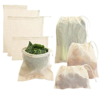 Reusable Cotton Mesh Bags Set of 3 Victoria Spices